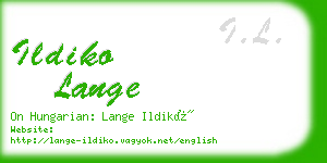 ildiko lange business card